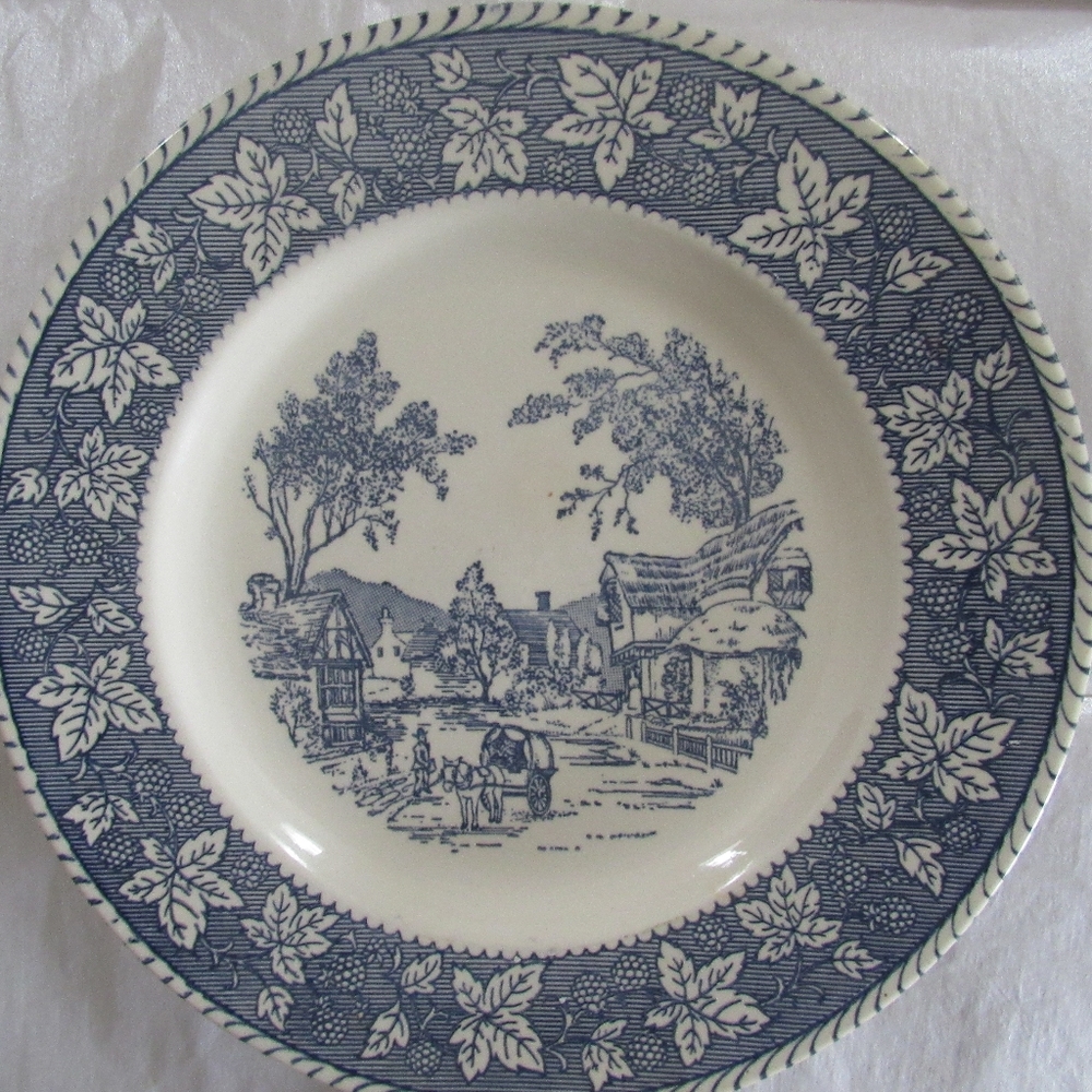 Homer Laughlin Blue Shakespeare Country Plate.
